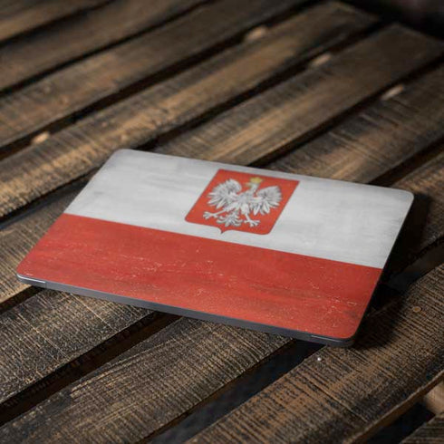 Poland Flag Distressed Apple MacBook Air Skin