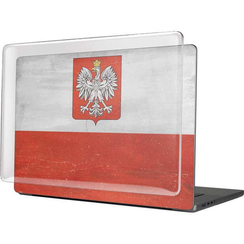 Poland Flag Distressed MacBook Cases