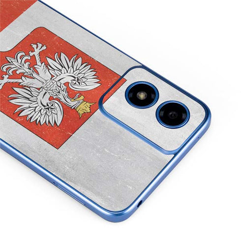 Poland Flag Distressed Moto G Play 4G (2024) Skin