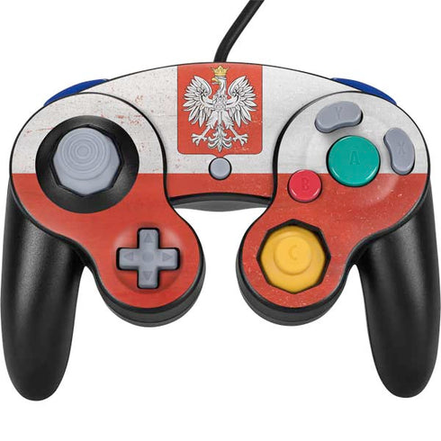 Poland Flag Distressed Nintendo Skins