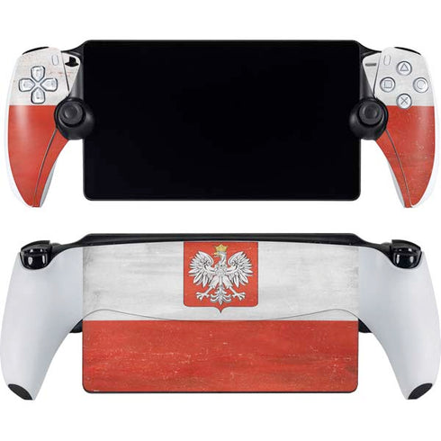 Poland Flag Distressed PlayStation Portal Remote Player Skin