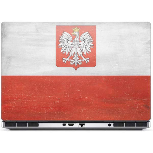 Poland Flag Distressed Dell Precision Skin
