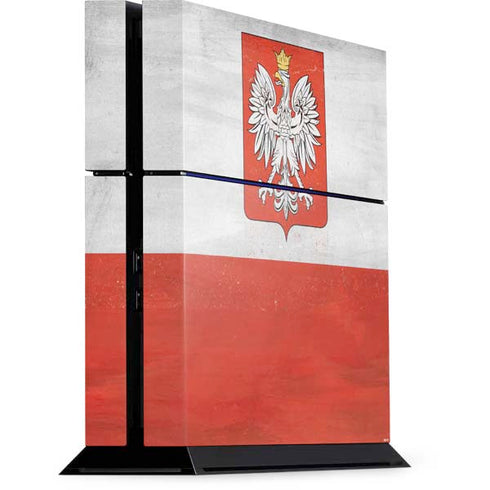 Poland Flag Distressed PlayStation PS4 Skins