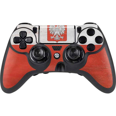 Poland Flag Distressed PlayStation PS4 Skins