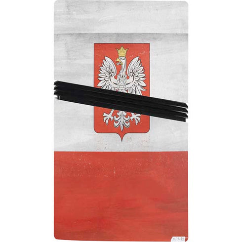 Poland Flag Distressed PS5 Pro Console Skin