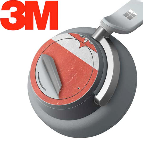 Poland Flag Distressed Surface Headphones Skin