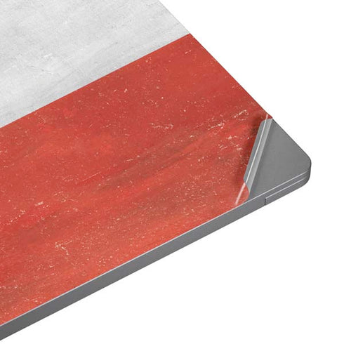 Poland Flag Distressed Laptop Skins