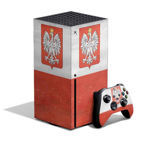 Poland Flag Distressed Xbox Series X Bundle Skin