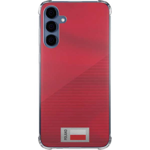 Poland Soccer Flag Galaxy A35 5G Clear Case