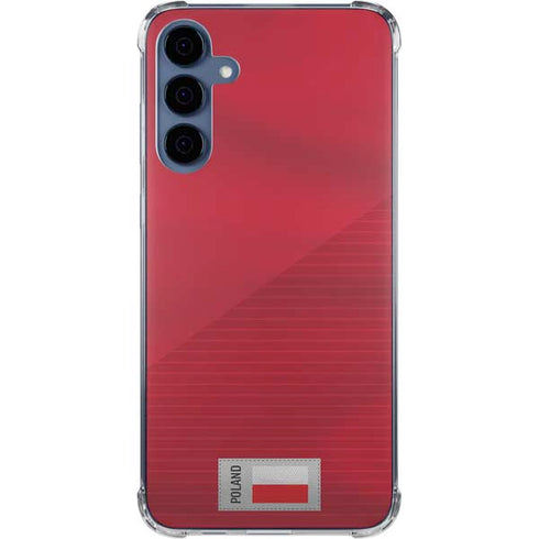 Poland Soccer Flag Galaxy A55 5G Clear Case