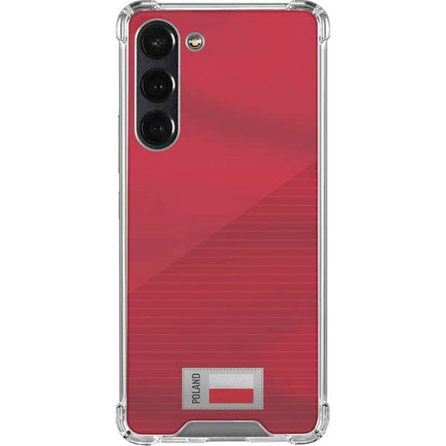 Poland Soccer Flag Galaxy S24 FE Clear Case
