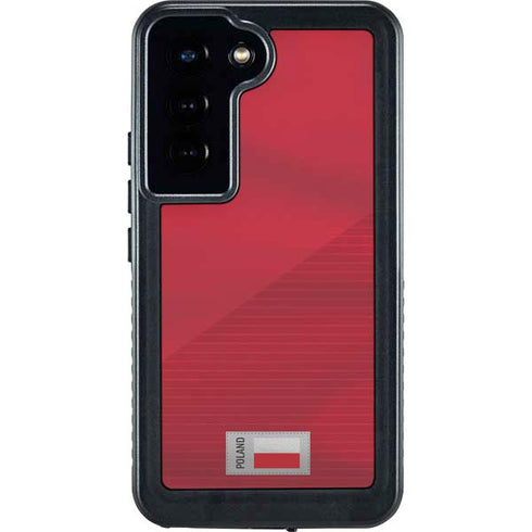 Poland Soccer Flag Galaxy S24 Waterproof Case