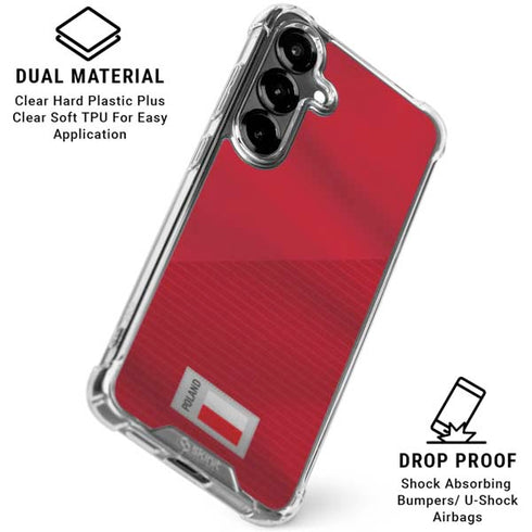 Poland Soccer Flag Galaxy S26 Plus Clear Case