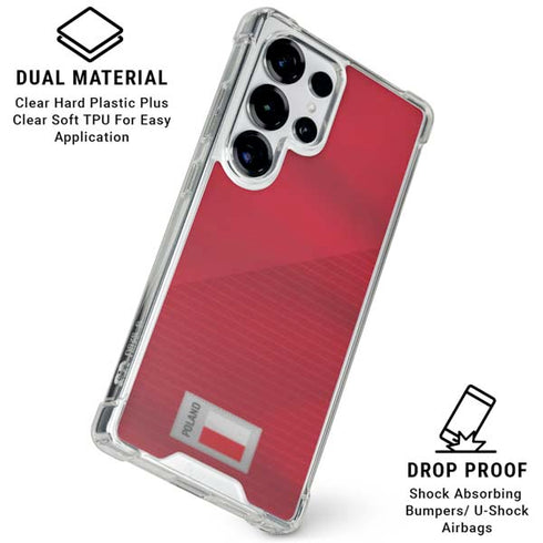 Poland Soccer Flag Galaxy S26 Ultra Clear Case