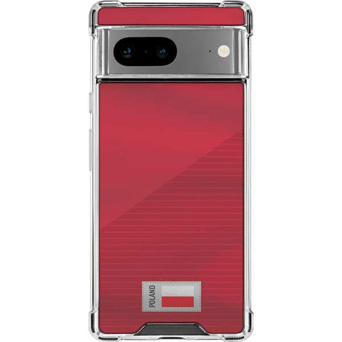 Poland Soccer Flag Google Pixel 8a Clear Case