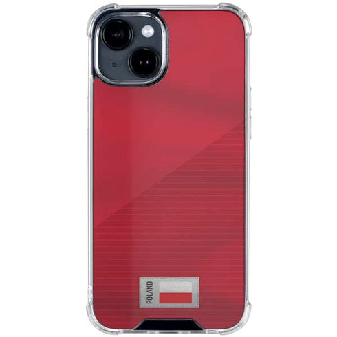 Poland Soccer Flag iPhone 15 Clear Case