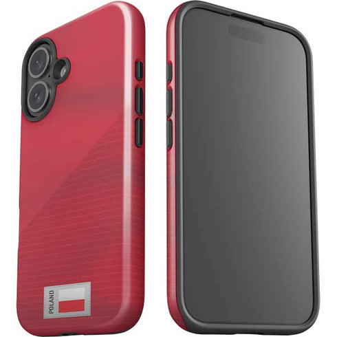 Poland Soccer Flag iPhone 16 Impact Case