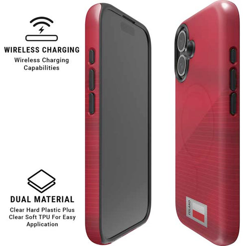 Poland Soccer Flag iPhone 16 Magsafe Impact Case