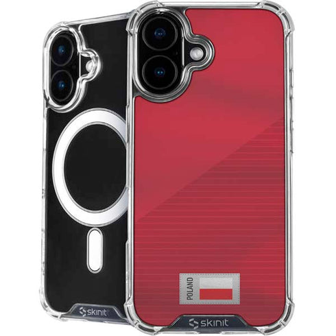 Poland Soccer Flag iPhone 16 Plus MagSafe Case