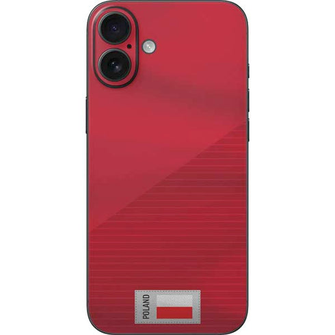 Poland Soccer Flag iPhone 16 Plus Skin