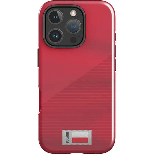 Poland Soccer Flag iPhone 16 Pro Impact Case