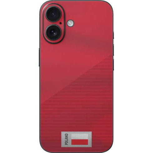 Poland Soccer Flag iPhone 16 Skin