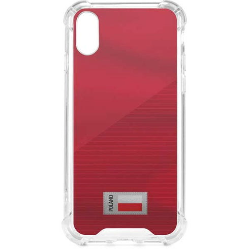 Poland Soccer Flag iPhone XS Clear Case
