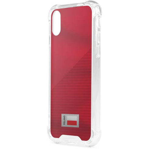 Poland Soccer Flag iPhone XS Clear Case