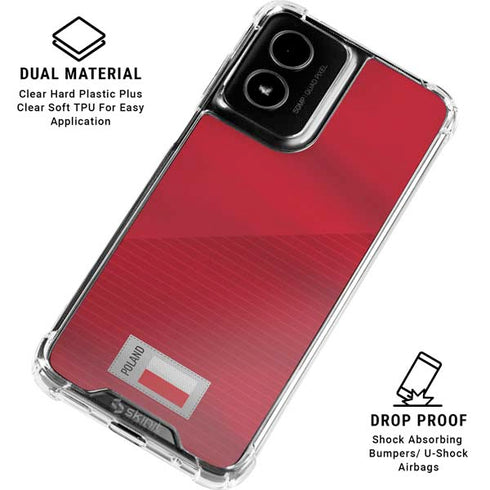 Poland Soccer Flag Moto G Power 5G (2024) Clear Case