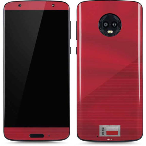 Poland Soccer Flag Moto G6 Skin
