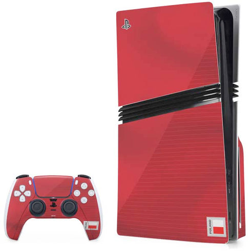 Poland Soccer Flag PS5 Pro Disk Bundle Skin