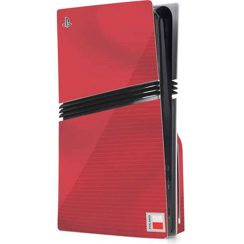 Poland Soccer Flag PS5 Pro Disk Console Skin