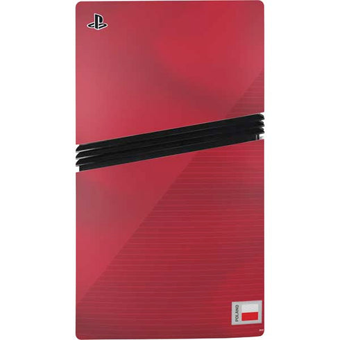 Poland Soccer Flag PS5 Pro Disk Console Skin