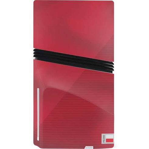 Poland Soccer Flag PS5 Pro Disk Console Skin