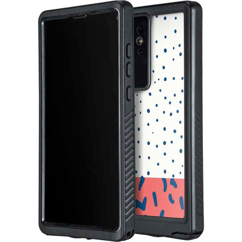 Polka Dot Split Galaxy S24 Ultra Waterproof Case