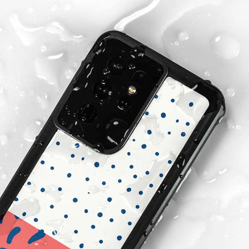 Polka Dot Split Galaxy S24 Ultra Waterproof Case