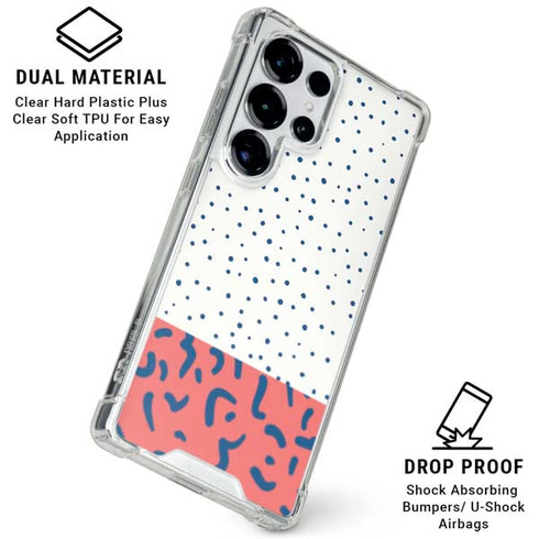 Polka Dot Split Galaxy S25 Ultra Clear Case