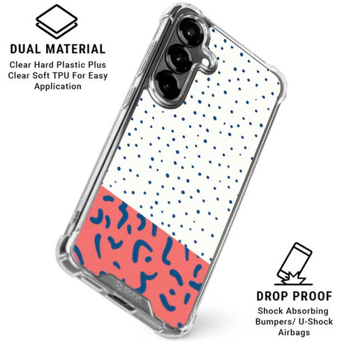 Polka Dot Split Galaxy S26 Plus Clear Case