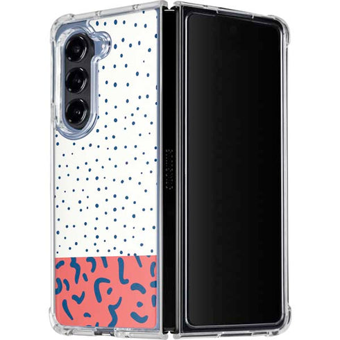 Polka Dot Split Galaxy Z Fold5 5G Clear Case