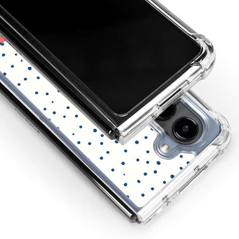 Polka Dot Split Galaxy Z Fold5 5G Clear Case