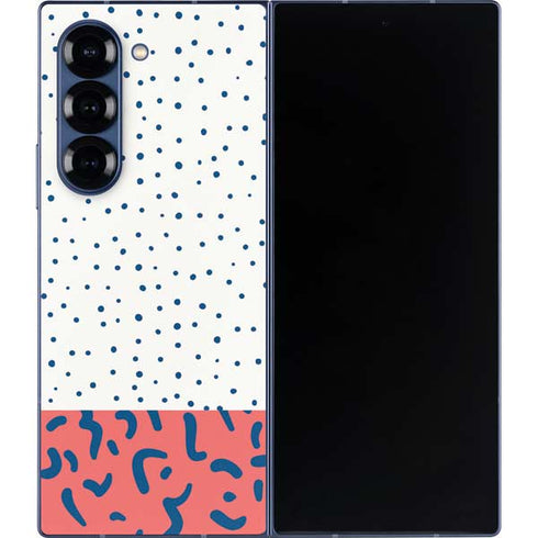 Polka Dot Split Galaxy Z Fold6 Skin