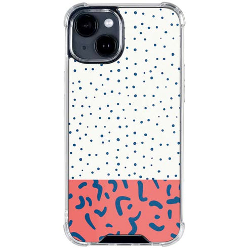 Polka Dot Split iPhone 15 Clear Case