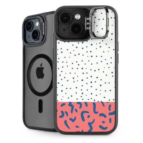 Polka Dot Split iPhone 15 Plus Kickstand Case
