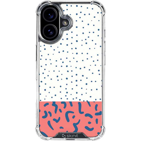 Polka Dot Split iPhone 16 Clear Case