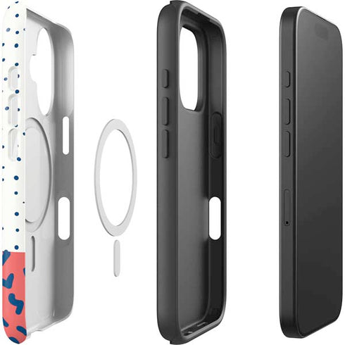 Polka Dot Split iPhone 16 Magsafe Impact Case