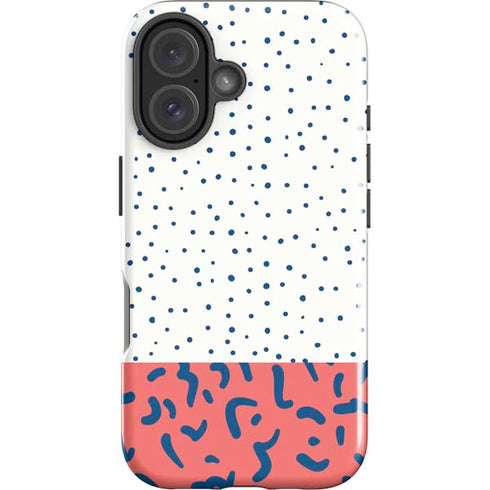 Polka Dot Split iPhone 16 Plus Impact Case