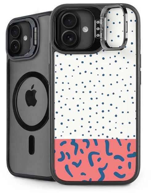 Polka Dot Split iPhone 16 Plus Kickstand Case