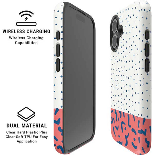 Polka Dot Split iPhone 16 Plus Magsafe Impact Case