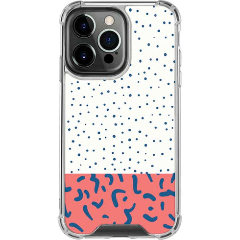 Polka Dot Split iPhone 16 Pro Max Clear Case