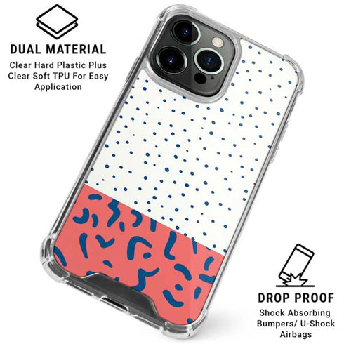 Polka Dot Split iPhone 16 Pro Max Clear Case